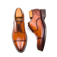 Load image into Gallery viewer, Handmade Derby Shoes Brown Leather

