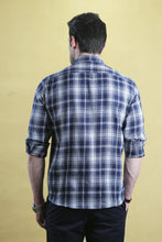 Load image into Gallery viewer, The Woodsman Shirt (The Navy Plaid)
