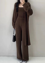 Load image into Gallery viewer, Soft Casual Knitted Long Cardigan&amp;Camisole&amp;Pants 3 Pieces Suit
