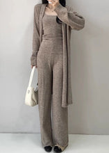 Load image into Gallery viewer, Soft Casual Knitted Long Cardigan&amp;Camisole&amp;Pants 3 Pieces Suit
