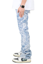 Load image into Gallery viewer, FLEX Men's premium jacquard flare stacked fit denim pants
