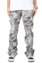 Load image into Gallery viewer, VISTA Men's premium jacquard flare stacked fit denim pants

