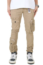 Load image into Gallery viewer, HEWIT Men's premium twill khaki  cargo pants.
