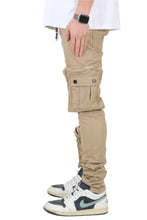 Load image into Gallery viewer, HEWIT Men's premium twill khaki  cargo pants.
