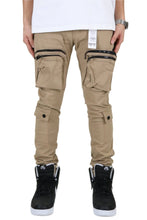 Load image into Gallery viewer, VENGE Men's premium twill khaki cargo pants.
