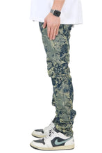 Load image into Gallery viewer, ROBIN Men's premium jacquard slim straight fit denim pants
