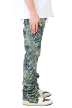 Load image into Gallery viewer, ROBIN Men's premium jacquard flare stacked fit denim pants
