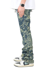 Load image into Gallery viewer, ROBIN Men's premium jacquard flare stacked fit denim pants

