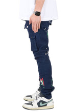 Load image into Gallery viewer, Rey Men's premium skinny twill cargo pants.
