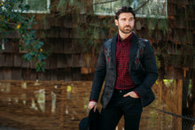 Load image into Gallery viewer, Men's Double Button Rhinestone Black Blazer
