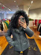 Load image into Gallery viewer, Blair Genuine Silver Fox Fur Down Fill Jacket
