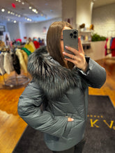 Load image into Gallery viewer, Blair Genuine Silver Fox Fur Down Fill Jacket
