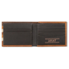 Load image into Gallery viewer, Ariat Chevron Patchwork Hair-On Leather (Brown/Tan) - Men's Bifold Wallet
