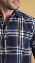 Load image into Gallery viewer, The Woodsman Shirt(Navy Plaid)
