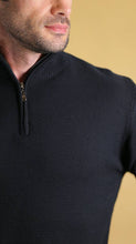 Load image into Gallery viewer, The Quarter Zipper Sweater (Black)
