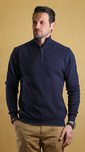 Load image into Gallery viewer, The Quarter Zipper Sweater(Navy)

