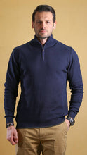 Load image into Gallery viewer, The Quarter Zipper Sweater(Navy)
