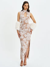 Load image into Gallery viewer, Jazmin White Multi-wear Faux Fur Scarf
