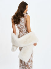 Load image into Gallery viewer, Jazmin White Multi-wear Faux Fur Scarf
