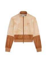 Load image into Gallery viewer, Lina Velour Track Jacket- Candied Ginger
