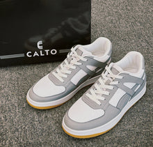 Load image into Gallery viewer, CALTO - S2532 - 2.2 Inches Taller (Grey/White) with Gum Sole - Contemporary Casual Sneaker
