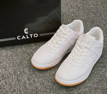 Load image into Gallery viewer, CALTO - S2531 - 2.2 Inches Taller (White) with Gum Sole - Contemporary Casual Sneaker
