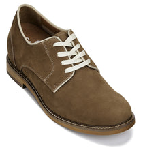 Load image into Gallery viewer, CALTO - J1312 - 3 Inches Taller (Khaki Brown) - Business Casual Leather Derbies
