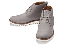 Load image into Gallery viewer, CALTO - J2192 - 2.6 Inches Taller (Grey/White Sole) - Nubuck Chukka Boots
