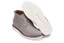 Load image into Gallery viewer, CALTO - J2192 - 2.6 Inches Taller (Grey/White Sole) - Nubuck Chukka Boots
