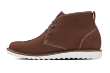 Load image into Gallery viewer, CALTO - J2193 - 2.6 Inches Taller (Brown/White Sole) - Nubuck Chukka Boots
