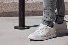 Load image into Gallery viewer, CALTO - J2201 - 2.6 Inches Taller (White/White Sole) - Lightweight Nappa Sneakers
