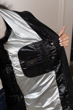 Load image into Gallery viewer, Genuine Silver Fox Fur Trim Down Fill Coat
