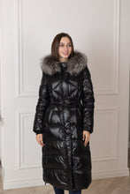 Load image into Gallery viewer, Genuine Silver Fox Fur Trim Down Fill Coat

