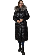Load image into Gallery viewer, Genuine Silver Fox Fur Trim Down Fill Coat
