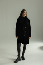 Load image into Gallery viewer, Genuine Shearling Merino Lamb Leather Coat by Punto Leather

