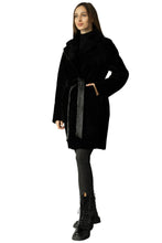Load image into Gallery viewer, Genuine Shearling Merino Lamb Leather Coat by Punto Leather
