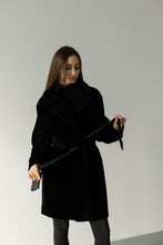 Load image into Gallery viewer, Genuine Shearling Merino Lamb Leather Coat by Punto Leather

