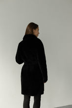Load image into Gallery viewer, Genuine Shearling Merino Lamb Leather Coat by Punto Leather
