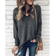 Load image into Gallery viewer, V-Neck Light Fleece Pullover Top
