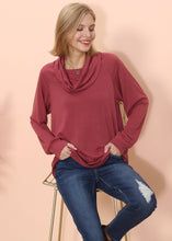 Load image into Gallery viewer, Cowl Neck Long Sleeve Pullover
