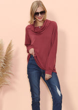 Load image into Gallery viewer, Cowl Neck Long Sleeve Pullover
