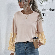 Load image into Gallery viewer, Two Tone Sleeve Knit Sweater
