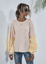 Load image into Gallery viewer, Two Tone Sleeve Knit Sweater
