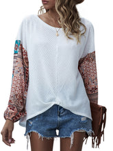Load image into Gallery viewer, Paisley Printed Puffed Sleeve Pullover
