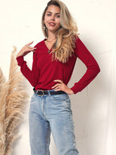 Load image into Gallery viewer, Light V-Neck Button Pullover
