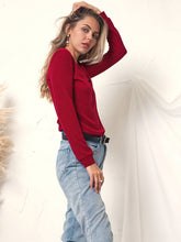 Load image into Gallery viewer, Light V-Neck Button Pullover
