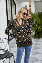 Load image into Gallery viewer, Leopard Print Warm Knit Sweater
