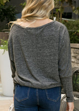 Load image into Gallery viewer, Heather Knit Boatneck Pullover
