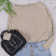 Load image into Gallery viewer, Heather Knit Boatneck Pullover
