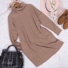 Load image into Gallery viewer, Soft Turtleneck Tunic Sweater
